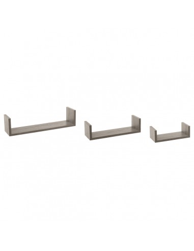 MENSOLE E SCAFFALI: vendita online 5five Fixy, set 3 mensole da parete, ripiani effetto rovere grigio, mensole sospese, scaff...