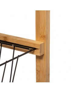 CARRELLI E MENSOLE: vendita online CARRELLO BAMBOO 2 CESTINI+2 VASSOI 40X22X83CM in offerta