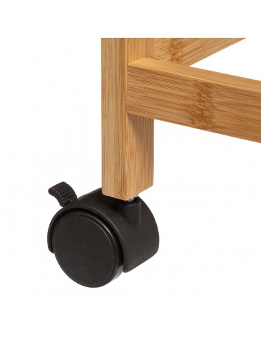 CARRELLI E MENSOLE: vendita online CARRELLO BAMBOO 2 CESTINI+2 VASSOI 40X22X83CM in offerta