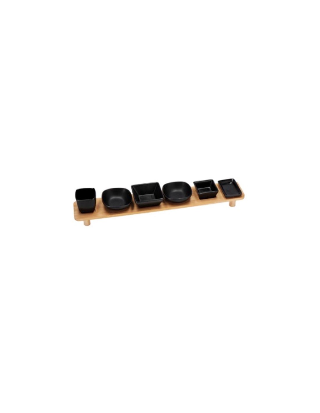 ACCESSORI VARI: vendita online SET 6 CIOTOLE PORCELLANA C/VASSOIO BAMBOO in offerta
