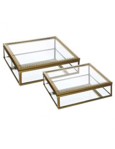 OGGETTISTICA: vendita online SCATOLA VETRO/METALLO 15X15X4CM 157017 in offerta