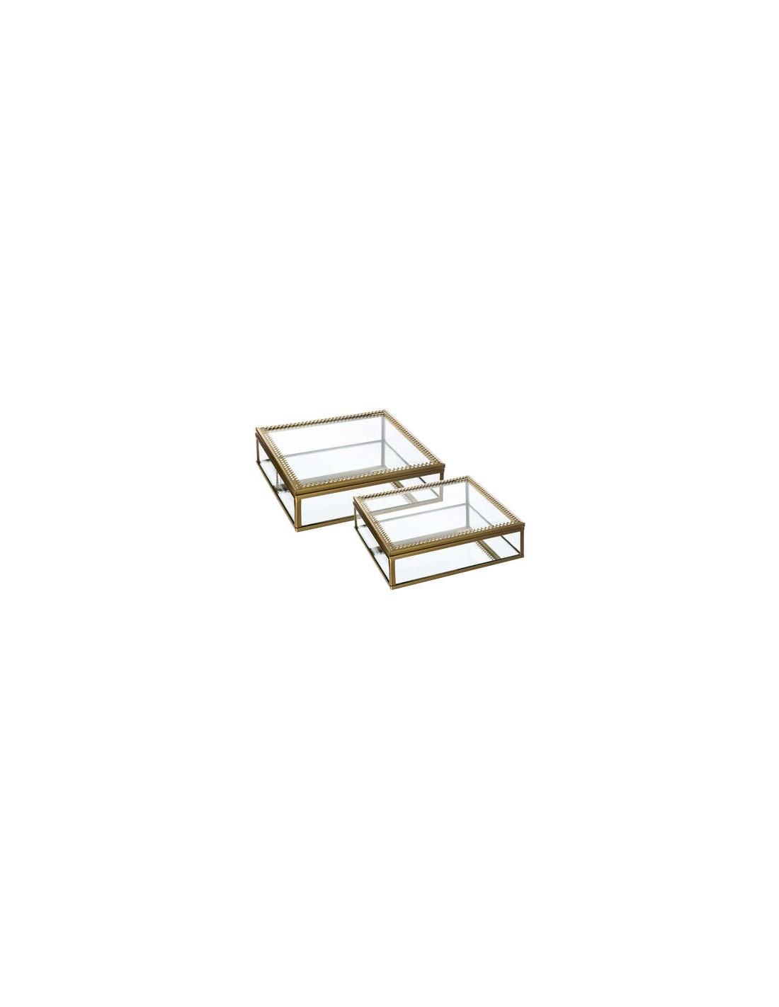 OGGETTISTICA: vendita online SCATOLA VETRO/METALLO 15X15X4CM 157017 in offerta
