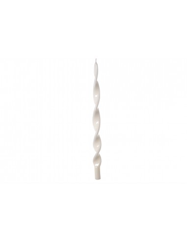 CANDELE: vendita online CANDELA "FIAMMA" LUCID D. CM 2,2XH. 40 COLORE BIANCO ESPOSITORE REGALO in offerta