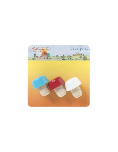 BOTTIGLIE E DAMIGIANE: vendita online BLISTER 3 TAPPI IN SUGHERO COLORI ASSORTITI DEMOLLI in offerta