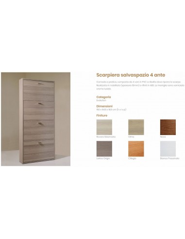 SCARPIERE: vendita online SCARPIERA F2191 4 A NTE ROVERE SBIANCATO in offerta