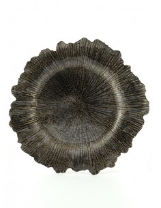 TAVOLA E CUCINA: vendita online SOTTOPIATTO 130573 NERO/ORO 32CM PVC in offerta