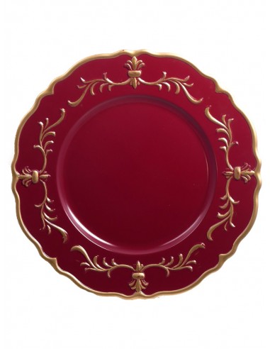 TAVOLA E CUCINA: vendita online SOTTOPIATTO 130831 BURGUNDY/ORO 33CM PVC in offerta