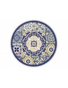 Lupia Portapane Con Decoro Mosaico Bianco In Legno Azulejos Blue