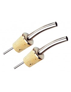 OLIERE - DOSATORI - FORMAGGIERE: vendita online BLISTER 2 TAPPI IN SUGHERO CON BECCUCCIO KAUFGUT in offerta