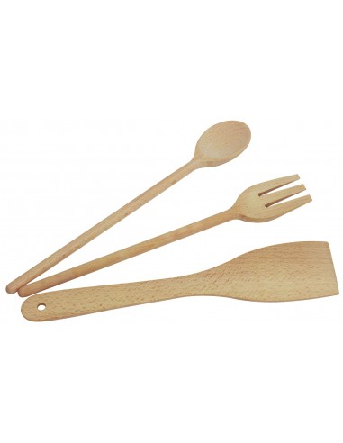 MESTOLAME: vendita online TRIS UTENSILI CUCINA IN LEGNO 40 CM 35172 in offerta