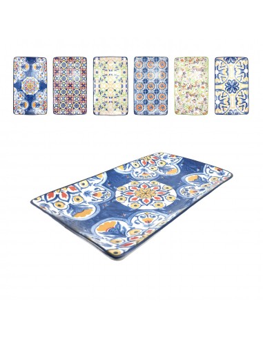 VASSOI DA PORTATA: vendita online VASSOIO 55764 PORCELLANA 34X14CM DECORATO in offerta