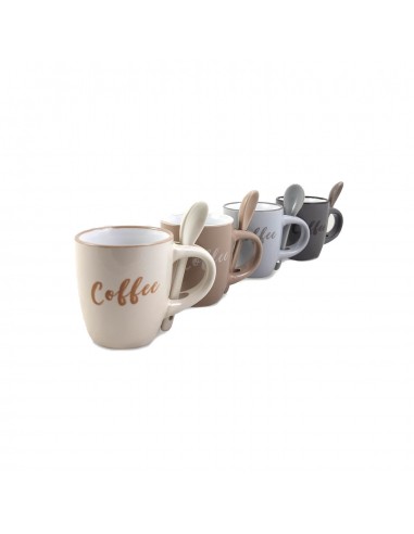 TAZZE CAFFE' E LATTE: vendita online TAZZA CAFFE'56124 CON CUCCHIAINO in offerta