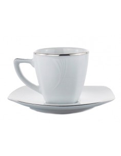 TAZZE CAFFE' E LATTE: vendita online CONF 6TAZ THE WHITE PLATINO in offerta