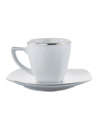 TAZZE CAFFE' E LATTE: vendita online CONF 6TAZ THE WHITE PLATINO in offerta