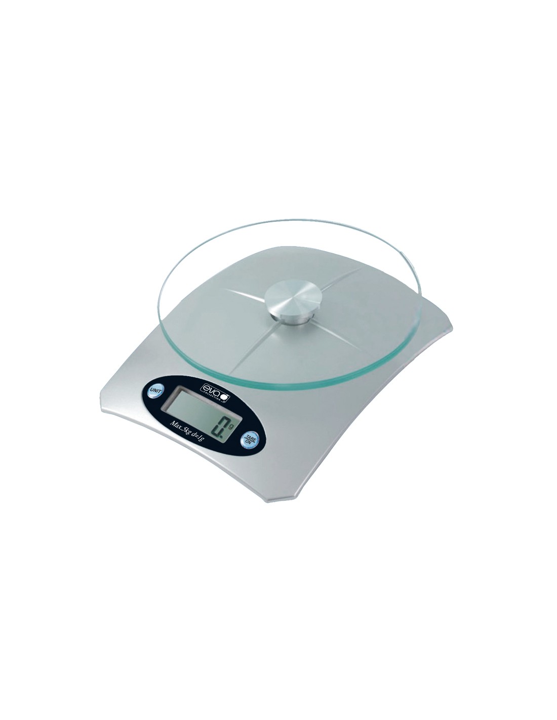 BILANCE DA CUCINA: vendita online BILANCIA DA CUCINA CON PIATTO IN VETRO 1GR/5KG KAUFGUT in offerta