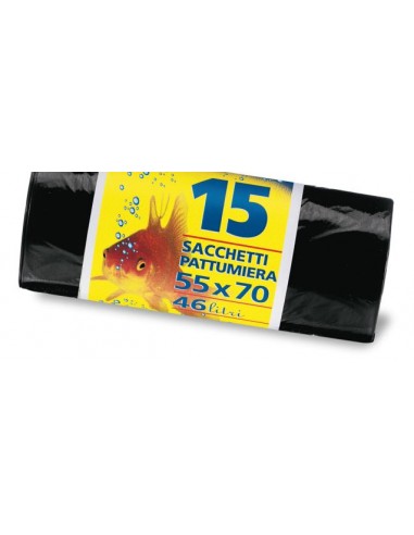 SACCHI IMMONDIZIA: vendita online CONF 15 SACCHETTI 55X70 46LT NERO in offerta