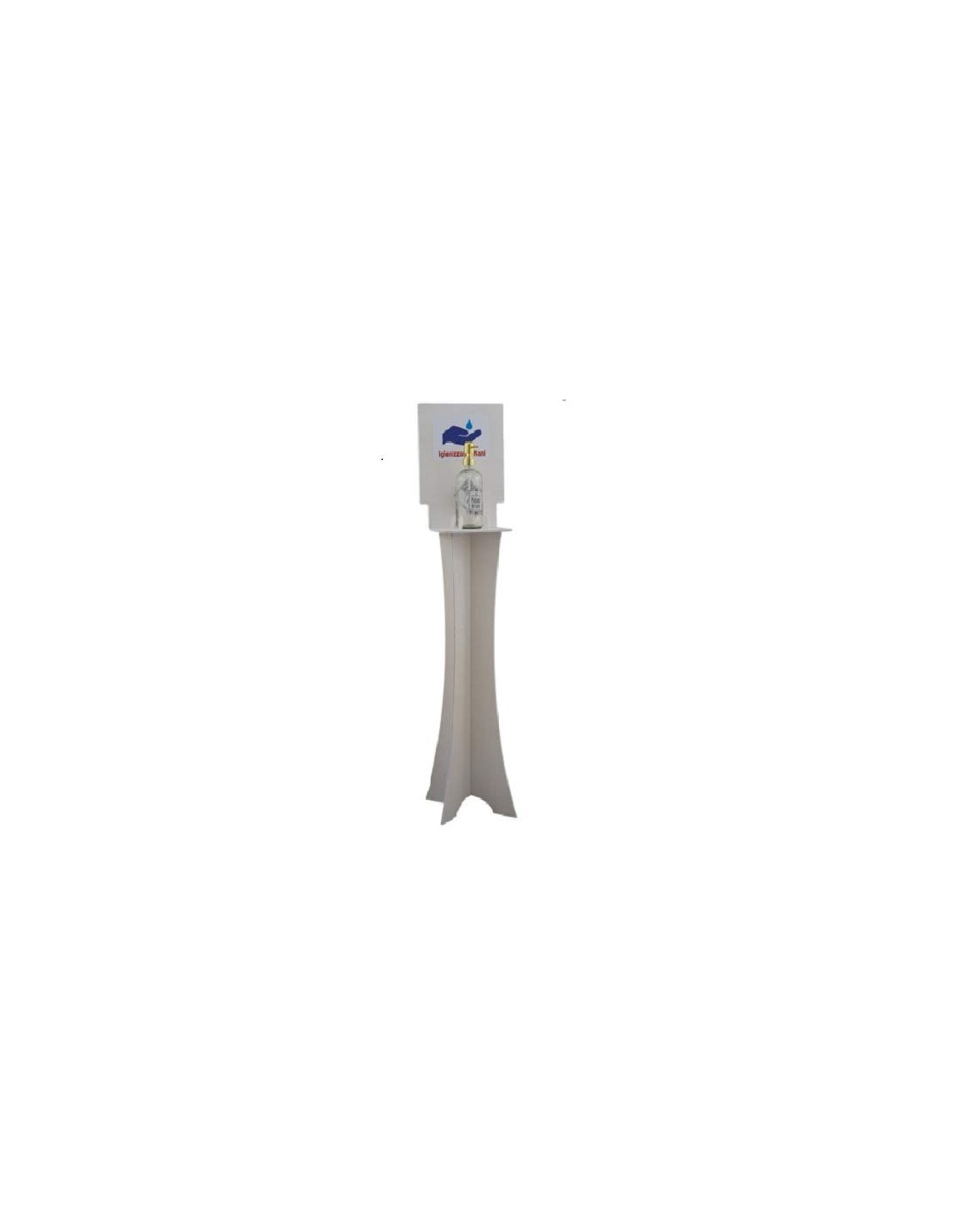 DETERGENTI DISINFETTANTI PER MANI: vendita online COLONNINA LEGNO BIANCA H90+GEL 1LT in offerta