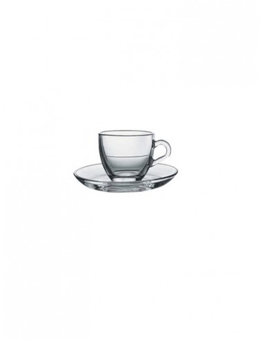 BICCHIERI CAFFE' E CAPPUCCINO: vendita online BASIC TAZZA CAFFE' CON PIATTINO PASABAHCE in offerta