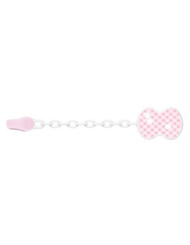 BIBERON - CIUCCETTI - TETTARELLE: vendita online CLIP SALVASUCCHIETTO CON CATENELLA ROSA CHICCO in offerta