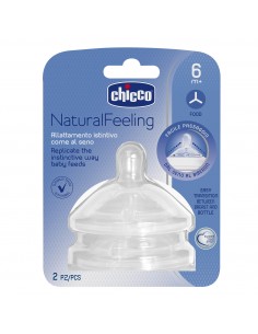 BIBERON - CIUCCETTI - TETTARELLE: vendita online TETTARELLA 6 MESI NATURAL FEELING FLUSSO PAPPA 2 PEZZI CHICCO in offerta