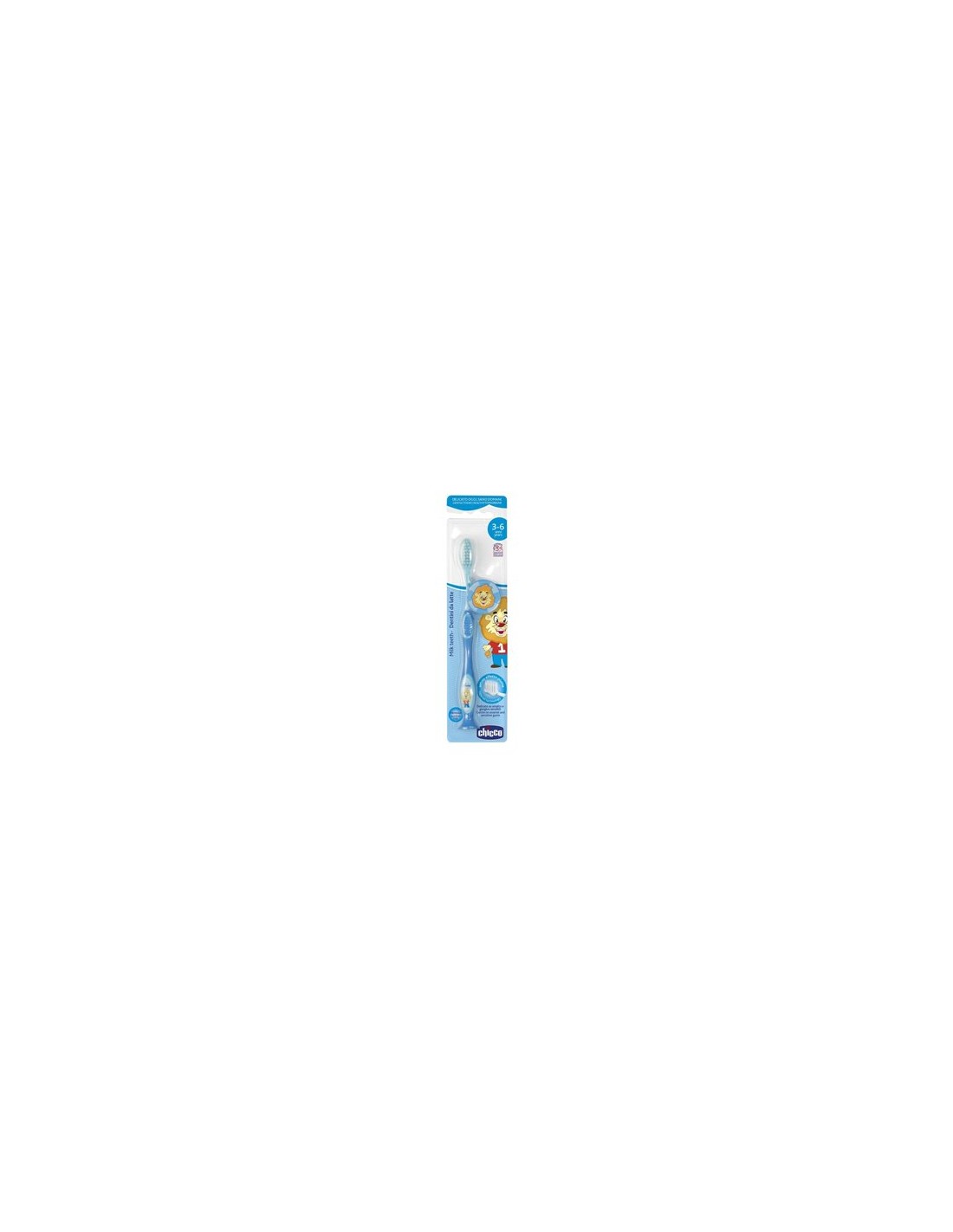 BIBERON - CIUCCETTI - TETTARELLE: vendita online SPAZZOLINO DA DENTI 3/6 ANNI AZZURRO CHICCO in offerta