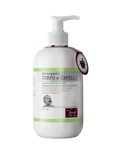 SHAMPOO - BALSAMO - COLORANTI: vendita online FIOCCHI DI RISO DETERGENTE CORPO E CAPELLI 400 ML in offerta