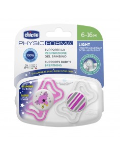 BIBERON - CIUCCETTI - TETTARELLE: vendita online SUCCHIETTO 6/16 MESI PHYSIOLIGHT LUMI 2 PEZZI CHICCO in offerta