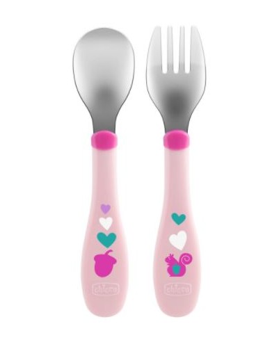ACCESSORI: vendita online POSATE INOX ROSA/VERDE CHICCO in offerta