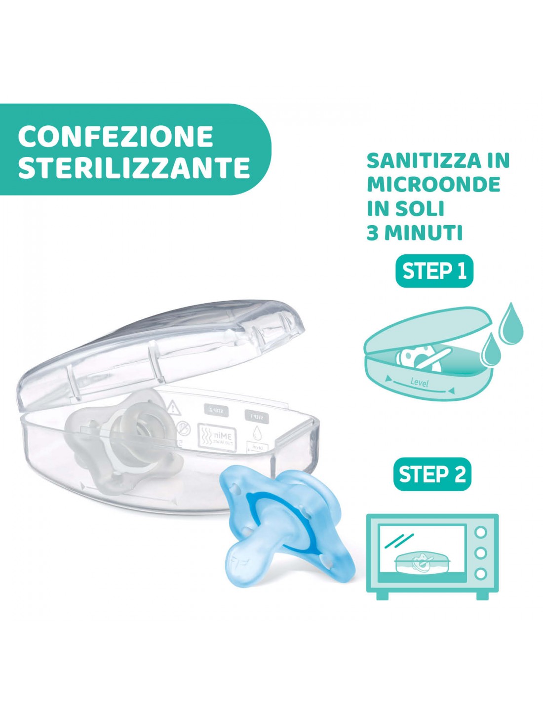 BIBERON - CIUCCETTI - TETTARELLE: vendita online SUCCHIETTO 0/2 MESI GOMMOTTINO BOY 2 PEZZI CHICCO in offerta