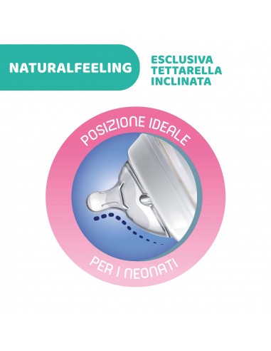 BIBERON - CIUCCETTI - TETTARELLE: vendita online Chicco Natural Feeling Biberon Anticolica 0+ Mesi - 150 ml, Tettarella in Si...