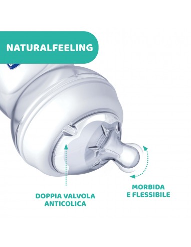 BIBERON - CIUCCETTI - TETTARELLE: vendita online Chicco Natural Feeling Biberon Anticolica 0+ Mesi - 150 ml, Tettarella in Si...