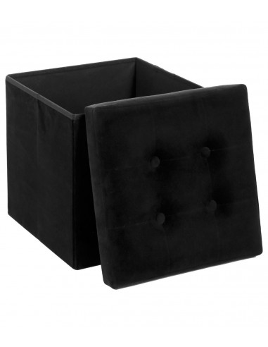 POUF: vendita online POUF 121470H VELLUTO NERO 38X38X38 in offerta