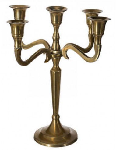 PORTACANDELE E CANDELIERI: vendita online CANDELABRO 103425A 5P ORO 27CM in offerta