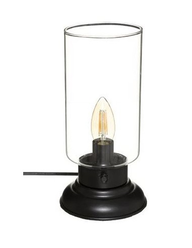 ILLUMINAZIONE: vendita online LAMPADA 181943 VETRO/METALLO 26CM NERO in offerta