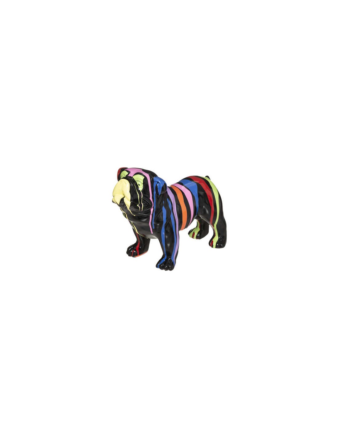 OGGETTISTICA: vendita online DECORAZIONE CANE 182149A RESINA 25X13X19CM NERO/COLORATO in offerta