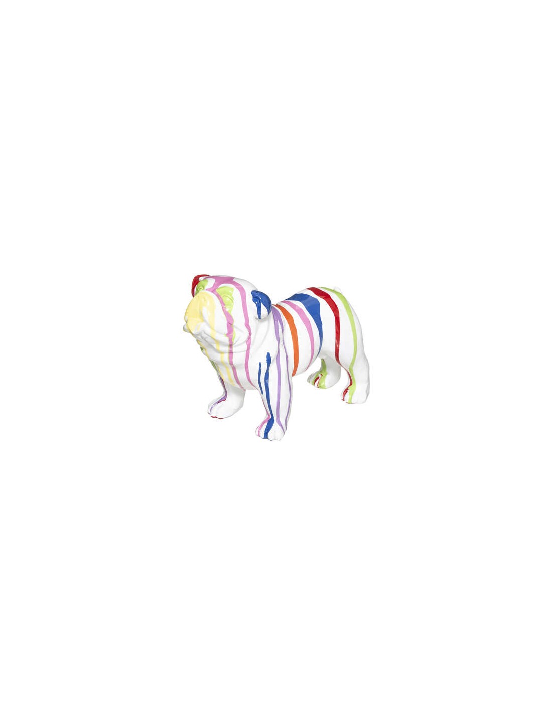 OGGETTISTICA: vendita online DECORAZIONE CANE 182149B RESINA 25X13X19CM BIANCO/COLORATO in offerta