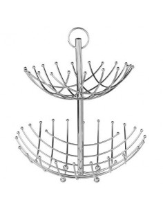 PORTAPANE E PORTAFRUTTA: vendita online ALZATA 111526 PORTAFRUTTA 2P SILVER in offerta