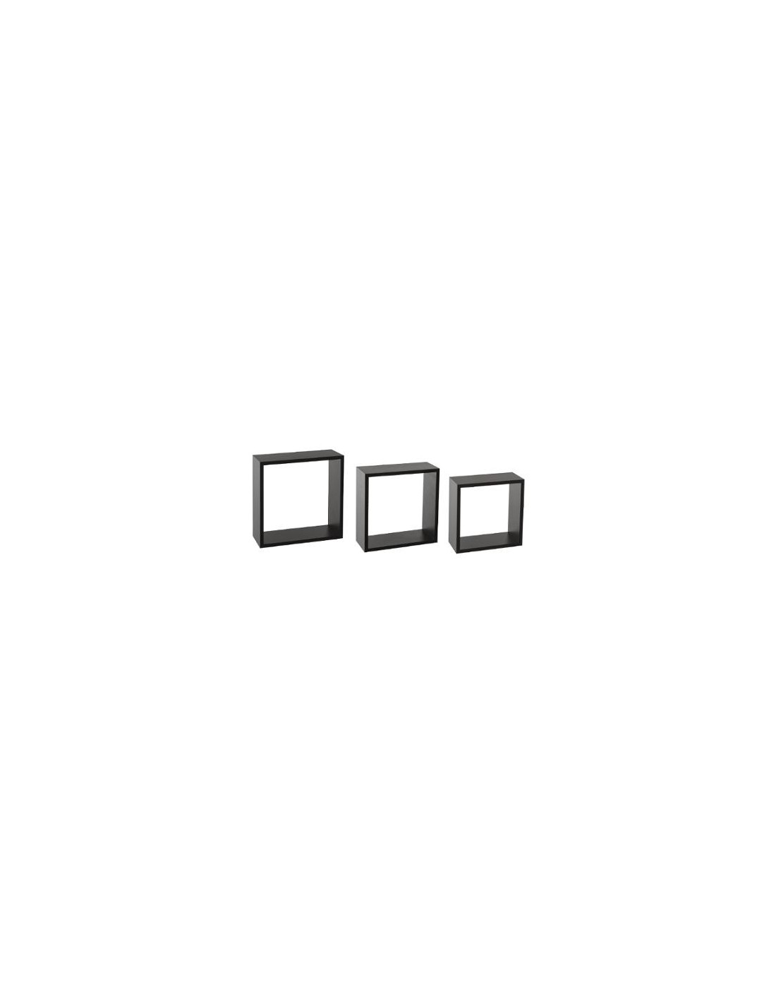 MENSOLE E SCAFFALI: vendita online SET 3 MENSOLE 138957A CUBI NERO in offerta
