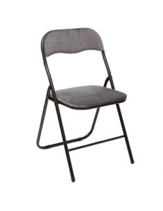 SEDIE: vendita online SEDIA PIEGHEVOLE IN VELLUTO BASIC 79CM GRIGIO in offerta