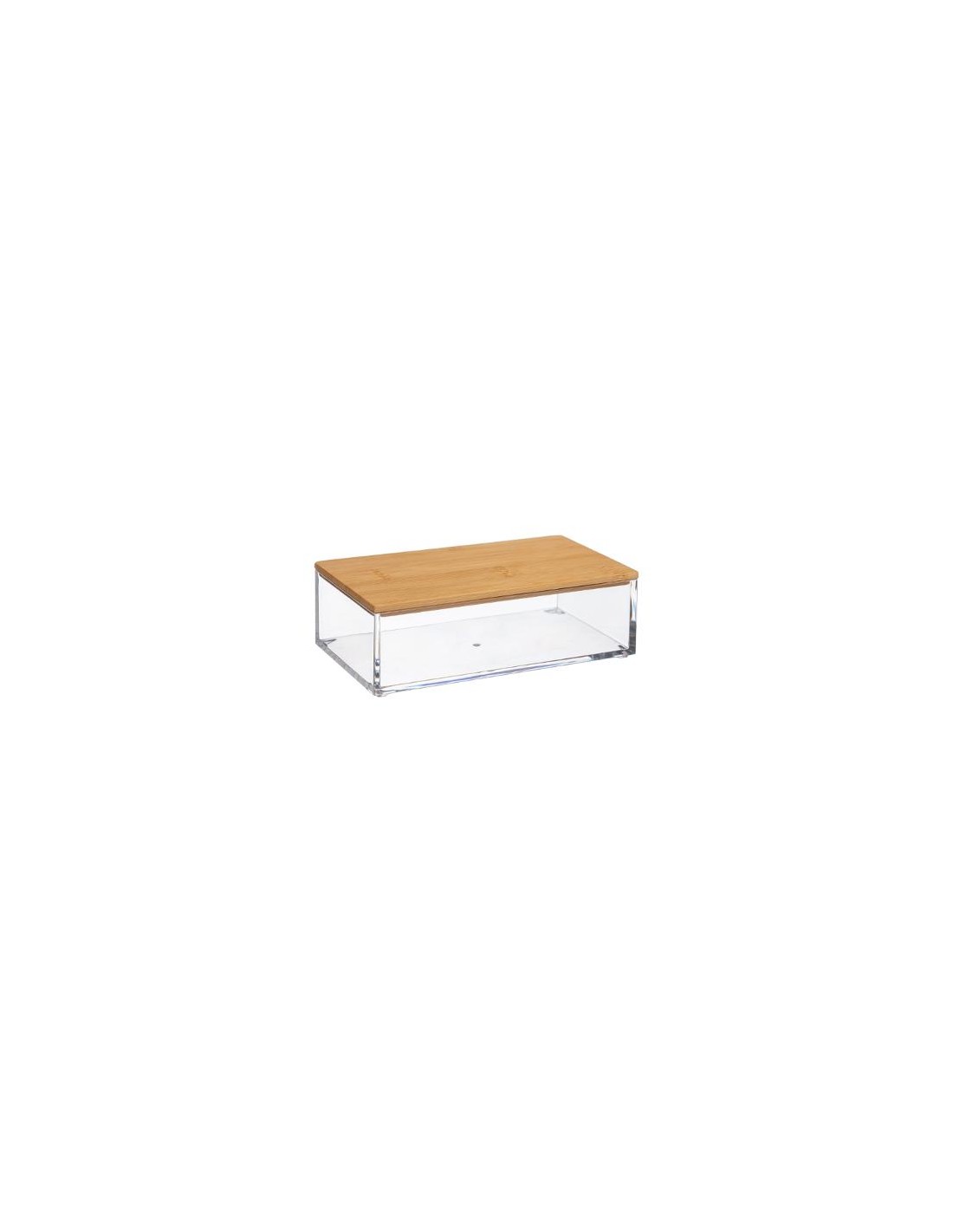 ACCESSORI BAGNO: vendita online CONTENITORE CON COPERCHIO IN BAMBOO 16 X 10 CM in offerta