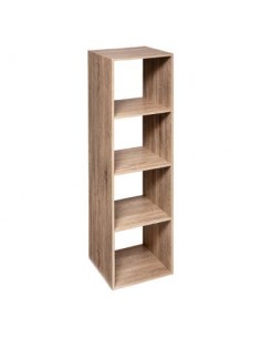 MENSOLE E SCAFFALI: vendita online 5five Mix n Modul, scaffale a colonna, 4 scomparti, effetto rovere naturale, mobile conten...