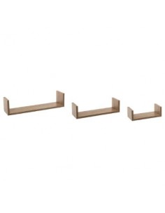 MENSOLE E SCAFFALI: vendita online SET 3 MENSOLE PARETE 138955C EFFETTO LEGNO in offerta