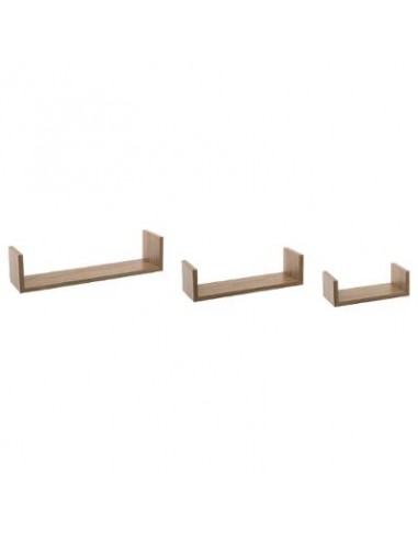 MENSOLE E SCAFFALI: vendita online SET 3 MENSOLE PARETE 138955C EFFETTO LEGNO in offerta