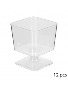 MONOUSO: vendita online Coppetta 12 Pezzi Finger Food 60ml Plastica Riutilizzabile, Coppette Finger Food Trasparenti, Confezi...
