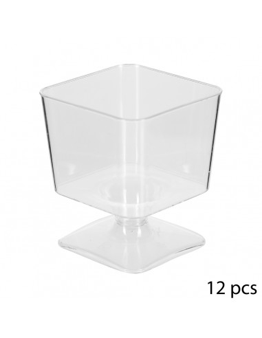 MONOUSO: vendita online Coppetta 12 Pezzi Finger Food 60ml Plastica Riutilizzabile, Coppette Finger Food Trasparenti, Confezi...