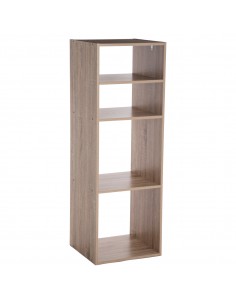 MENSOLE E SCAFFALI: vendita online 5five Mix n Modul, scaffale a colonna 4 scomparti, effetto rovere naturale, libreria compa...