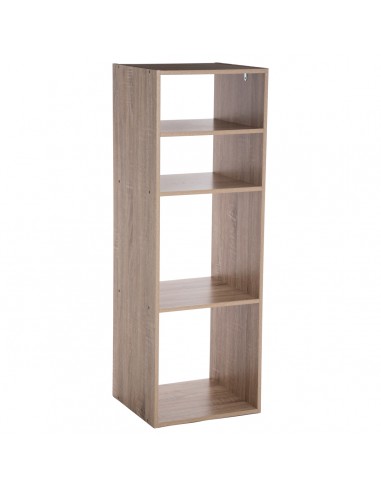 MENSOLE E SCAFFALI: vendita online 5five Mix n Modul, scaffale a colonna 4 scomparti, effetto rovere naturale, libreria compa...