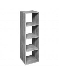 MENSOLE E SCAFFALI: vendita online 5five Mix n Modul, scaffale 4 ripiani, effetto rovere grigio, libreria moderna, mobile con...