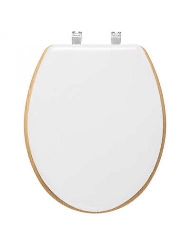 SEDILI E COPRIWATER: vendita online SEDILE WC LEGNO C/COP BIANCO 36X47CM in offerta