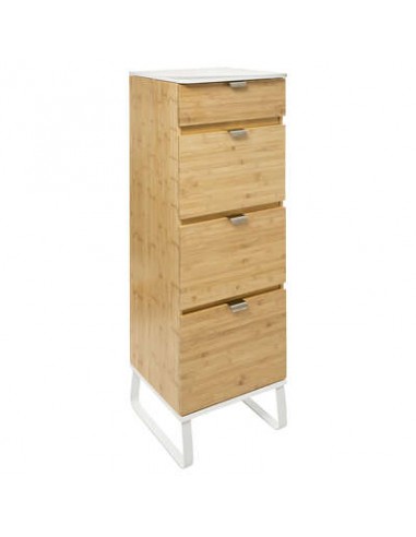 SPECCHI E MOBILETTI: vendita online CASSETTIERA 174655 4 CASSETTI 33X33X130CM BAMBOO/METALLO in offerta